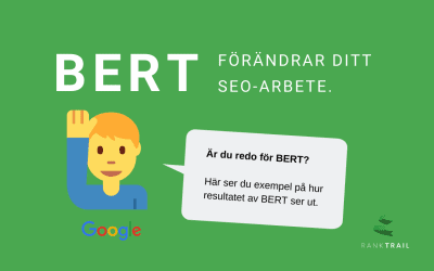BERT förändrar din sökmotoroptimering