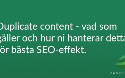 Duplicate content SEO – allt ni måste veta (2019)