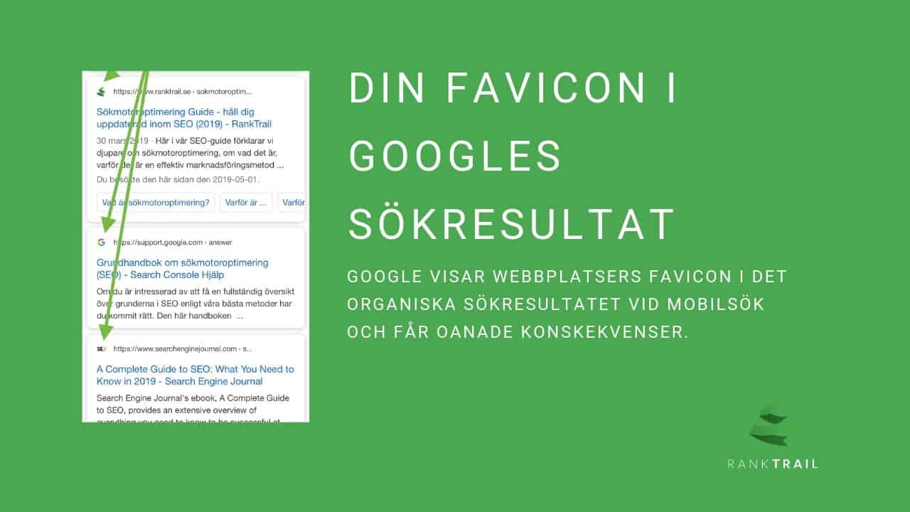 favicon visas i googles sökresultat