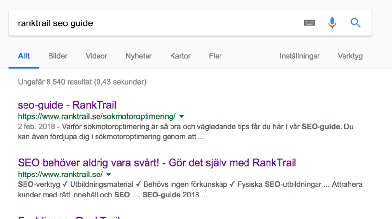 navigationssök seo