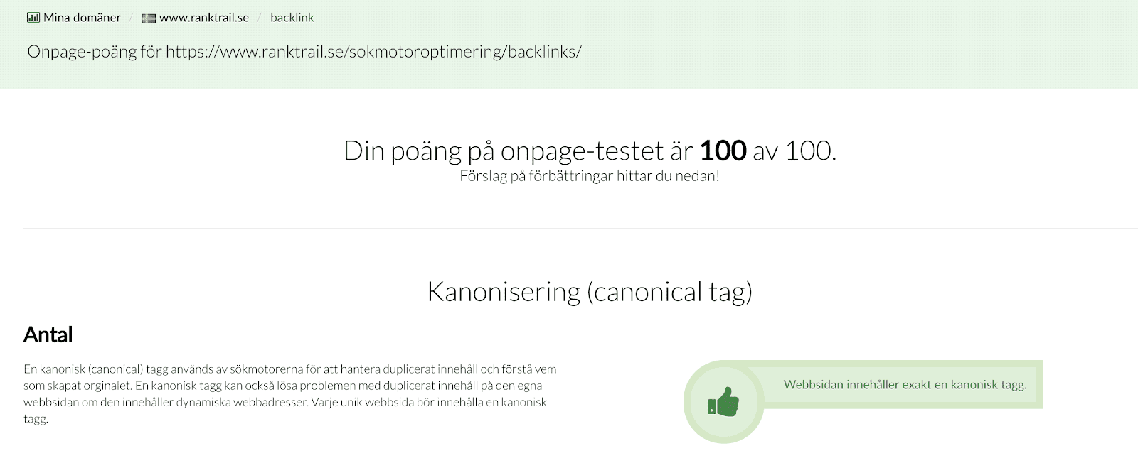 onpage seo content innehåll