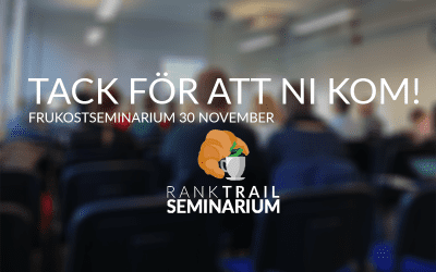 Tack för ni kom och lyssnade på frukostseminariet 30/11 i Malmö