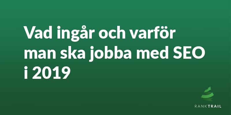 varför seo i 2019